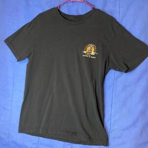 Black Short Sleeve Graphic Crew Tee - Small Chest Logo